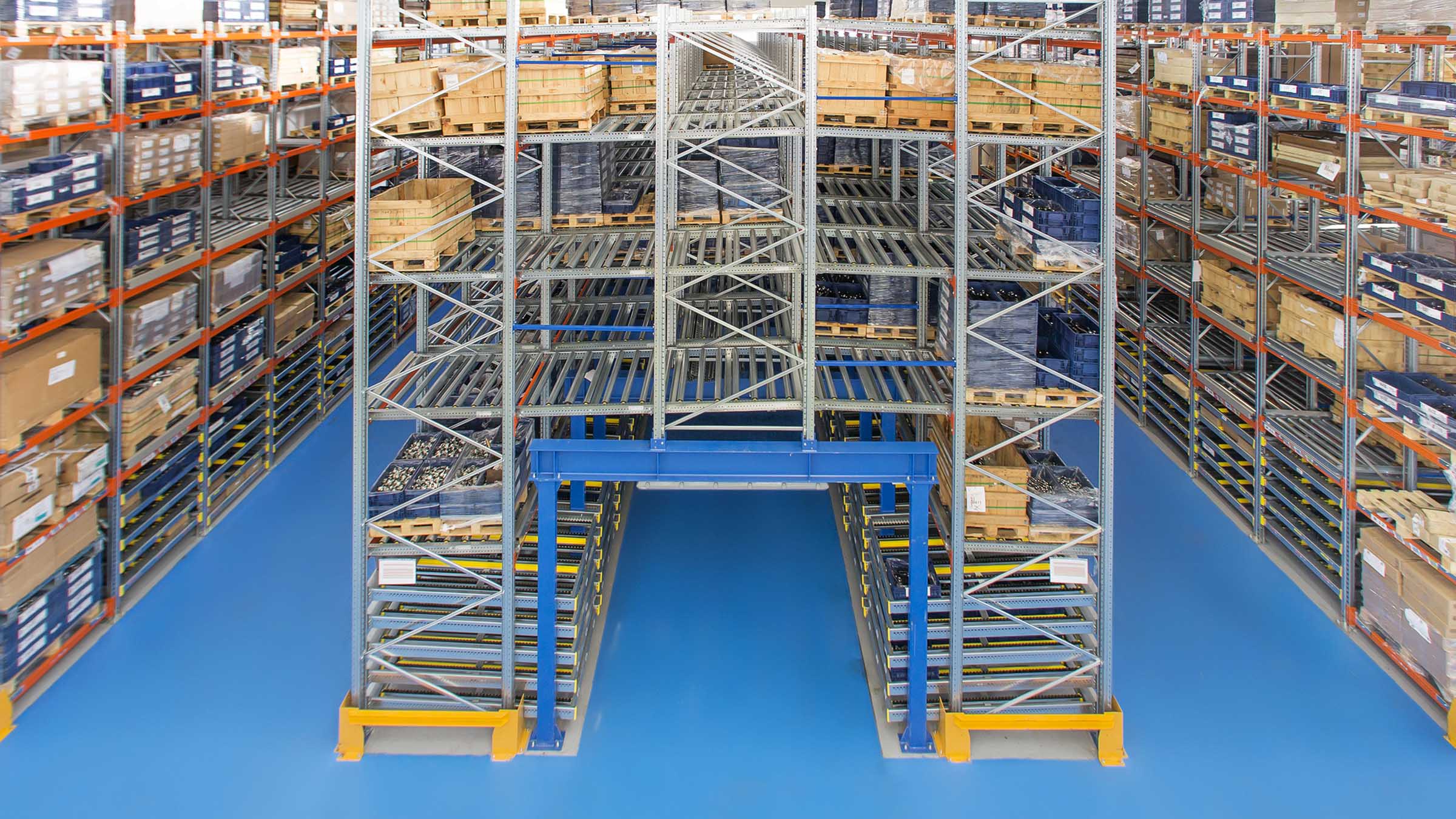Push-back racking